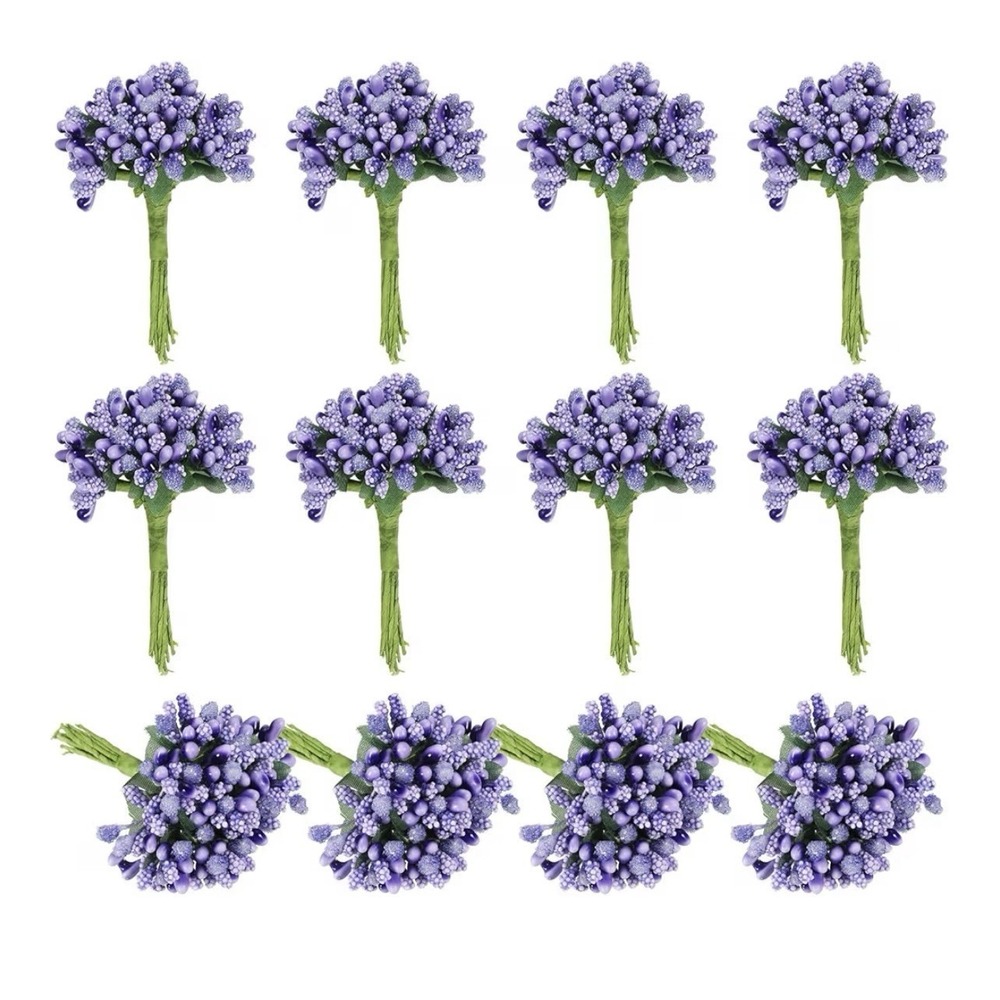 144 Pcs Mini Matte Handmade Artificial Flowers for Wedding Home Decor DIY